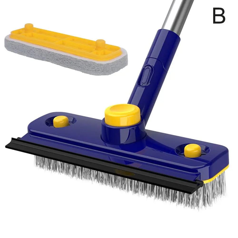 2in1 V-Shaped Long Handle Floor Scrub Edge Cleaner Brush | Stornfield