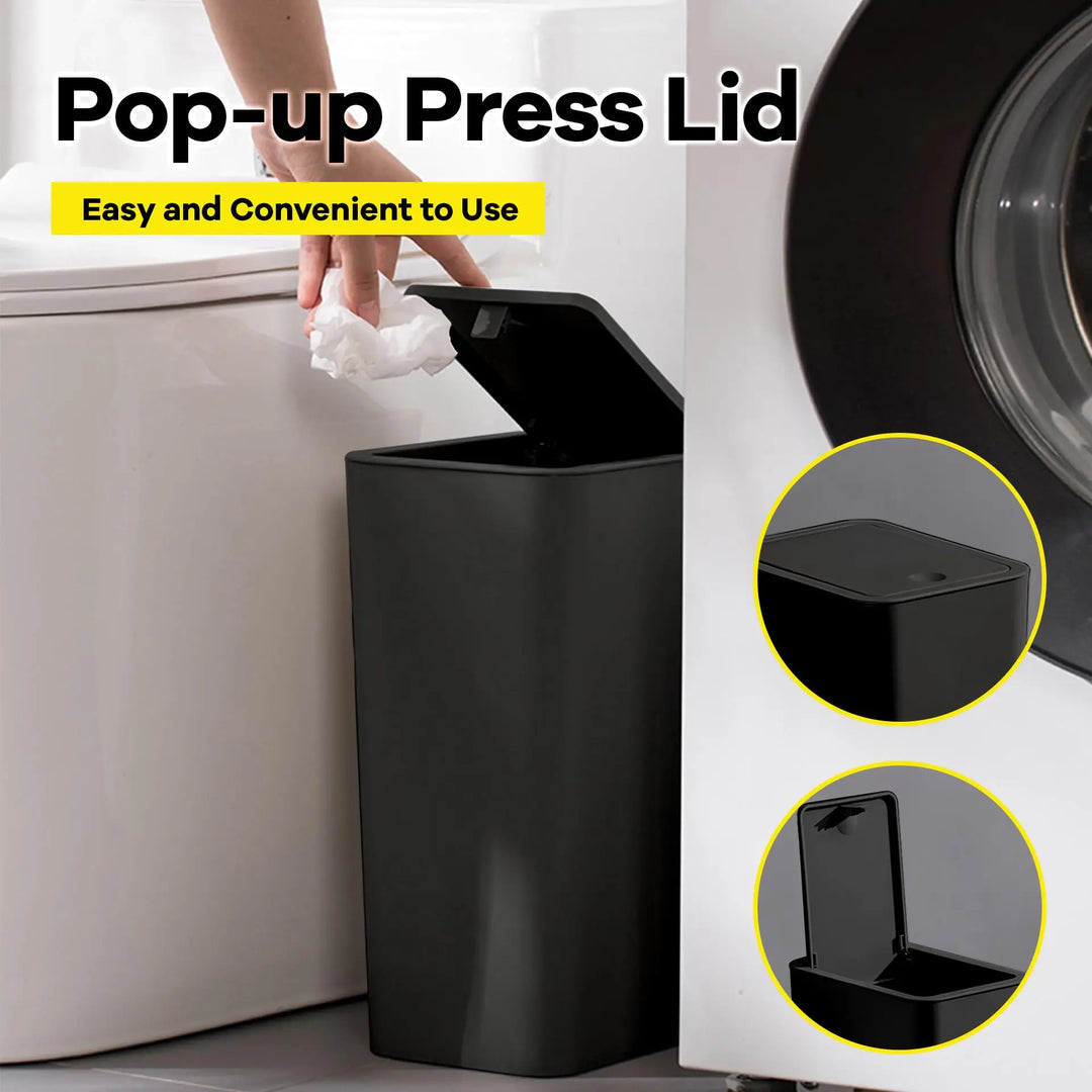 EcoPress 10L Bathroom Trash Can Stornfield