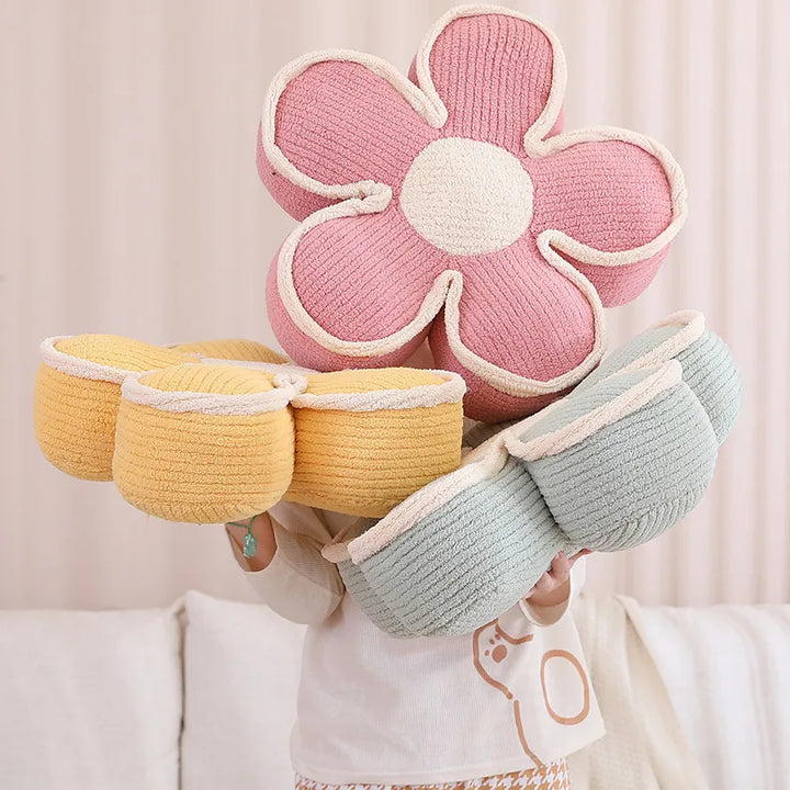 Pastel Plush Flower Cushion | Stornfield