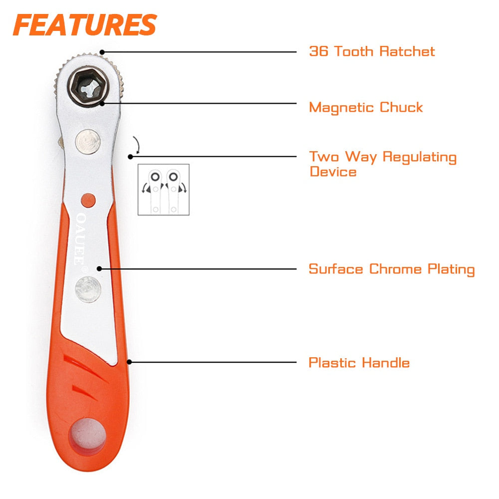 Mini Quick Hexagon Ratchet Wrench Tool | Stornfield