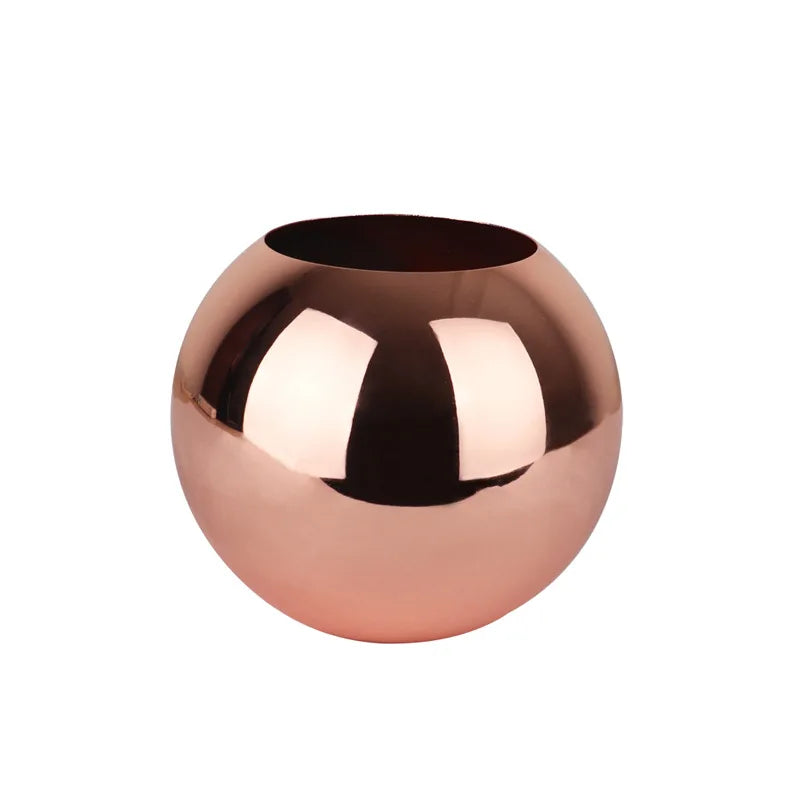 Stornfield | Nordic Style Stainless Steel Vase Desktop Flower Pot BeFlower Pots Gold Black Rose Gold Classic Home Decor