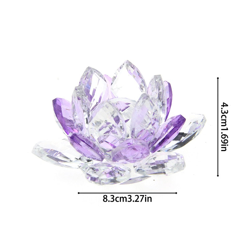 Stornfield | Glass paperweight art lotus flower crystal home decoration ornaments figurines wedding home decor party gifts souvenir