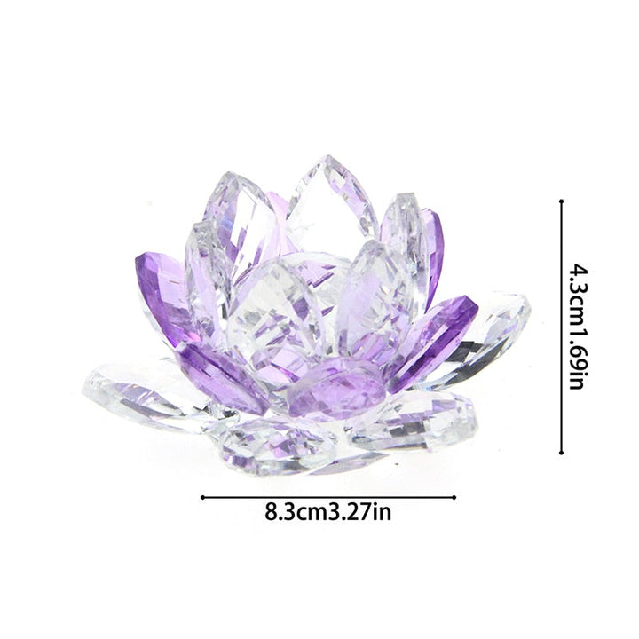Stornfield | Glass paperweight art lotus flower crystal home decoration ornaments figurines wedding home decor party gifts souvenir
