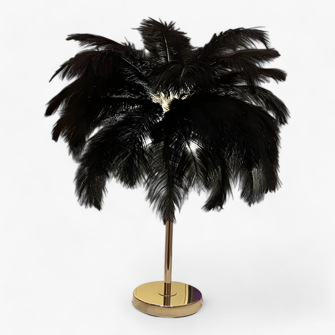 Stornfield | FeatherGlow | Touch Control Table Lamp - LED with Feathers for Weddings and Room Decor