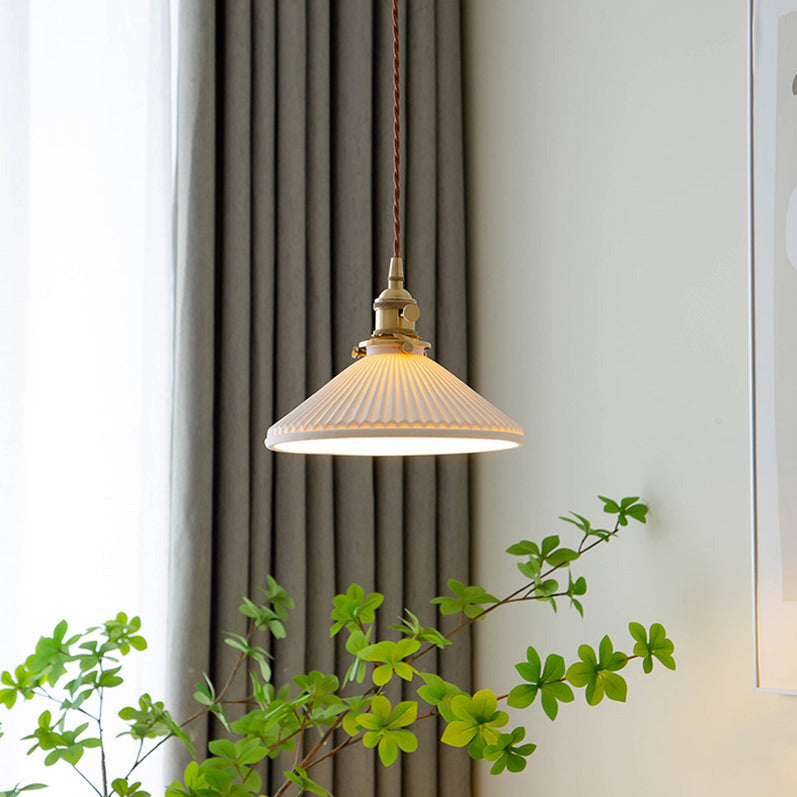 White Ceramic Pendant Lamp | Stornfield