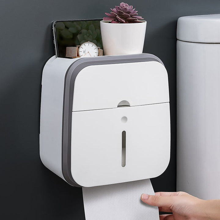 Wall-Mounted Bathroom Organizer Tissue Box Holder | Stornfield