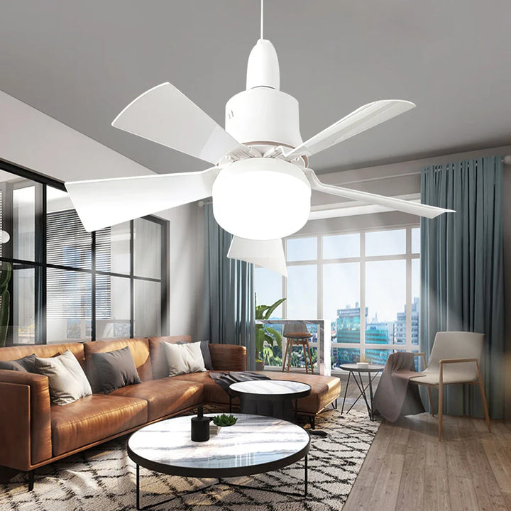 30W E27 Ceiling Fan Light with Remote - LED Dimming Function, Intelligent Silent Fan for Bedroom & Living Room | Stornfield