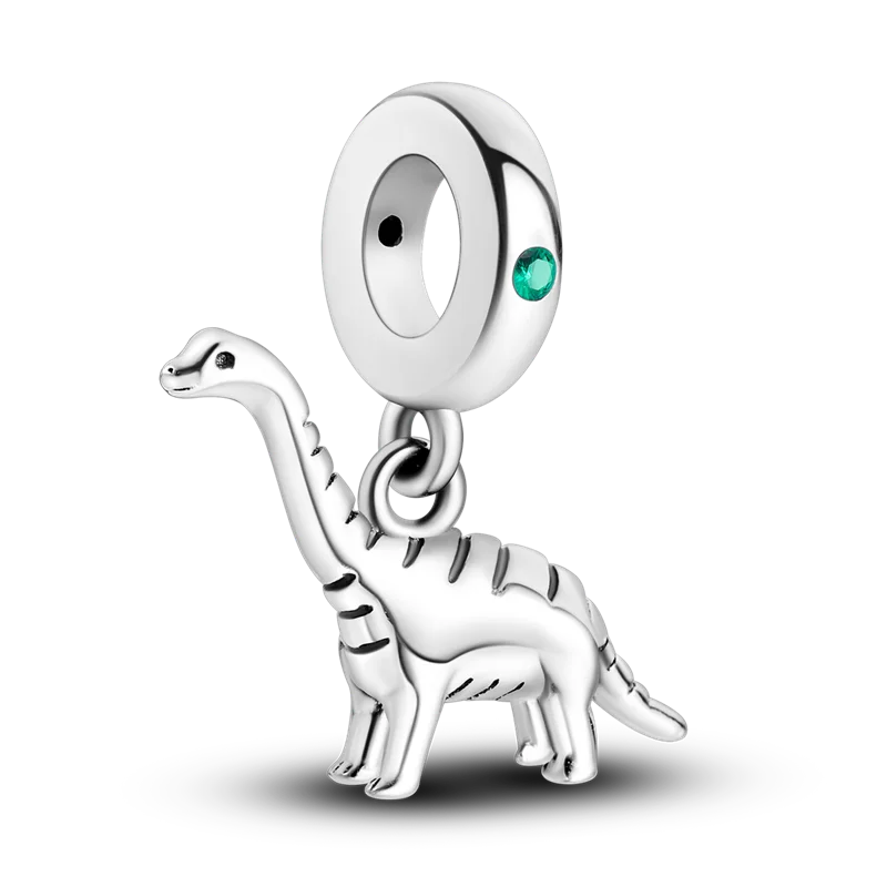 Stornfield | 925 Sterling Silver Charms, Leopard Gold Beads, Colorful Chameleon Rhino Lion Beetle Cat Pendant Compatible with Original Pandora Bracelet Jewelry