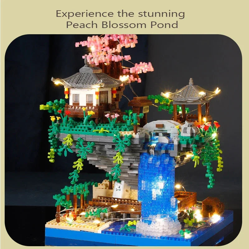 Stornfield | Vintage Architecture Fishing Flowers Pond Castle Girl Model Brick Assembly Toy for Children with High Difficulty