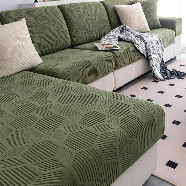 Jacquard Sofa Cover with Geometric Pattern – Soft & Pet-Friendly | Perfect for Protection and Cozy Living Spaces | Stornfield