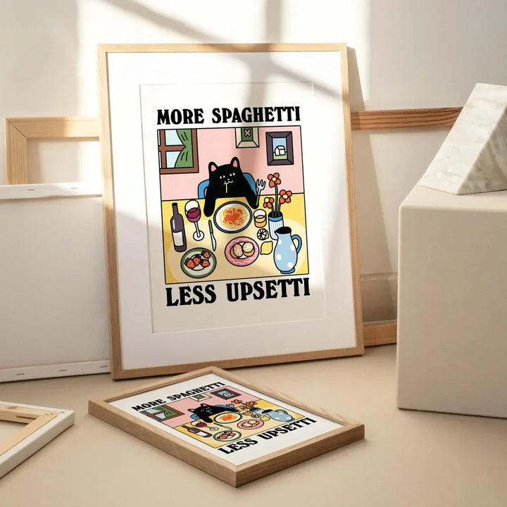 More Spaghetti, Less Regretti Wall Art | Stornfield
