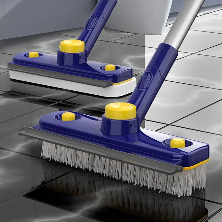 2in1 V-Shaped Long Handle Floor Scrub Edge Cleaner Brush | Stornfield