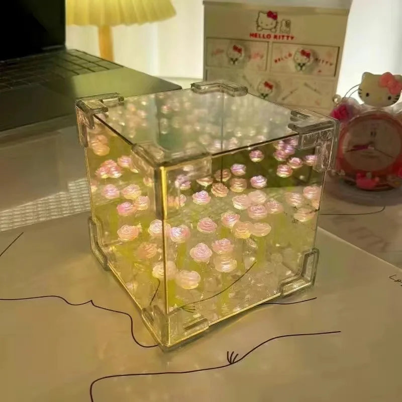 DIY Tulip Flower Sea Cube Lamp