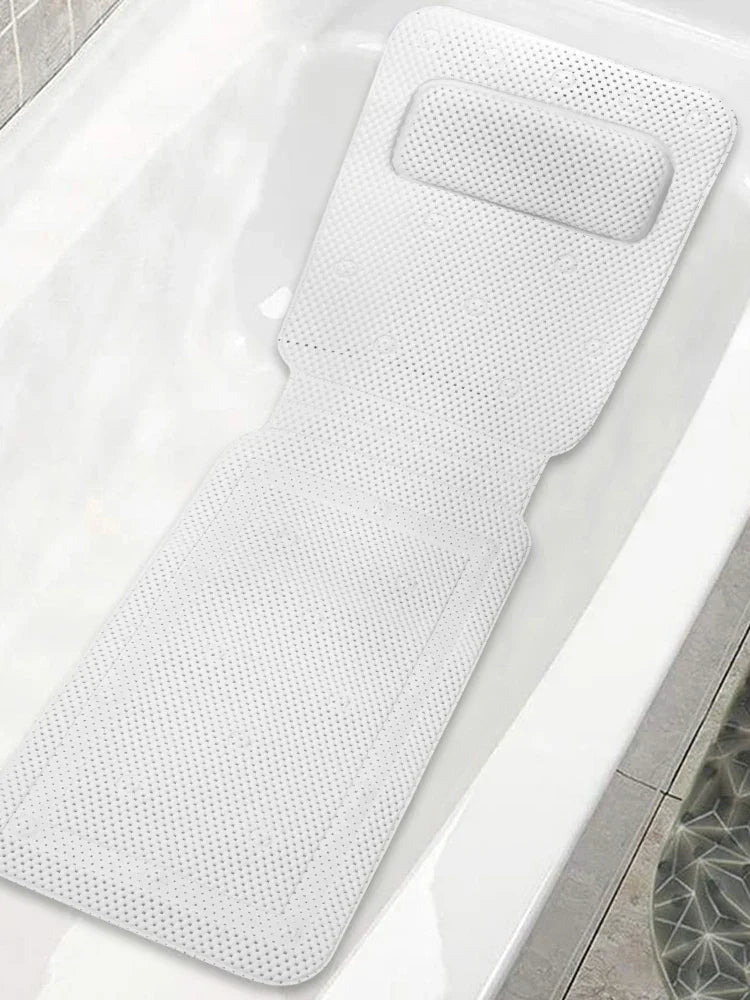 HydroComfort Non-Slip Bathtub Mat with Stornfield Pillow