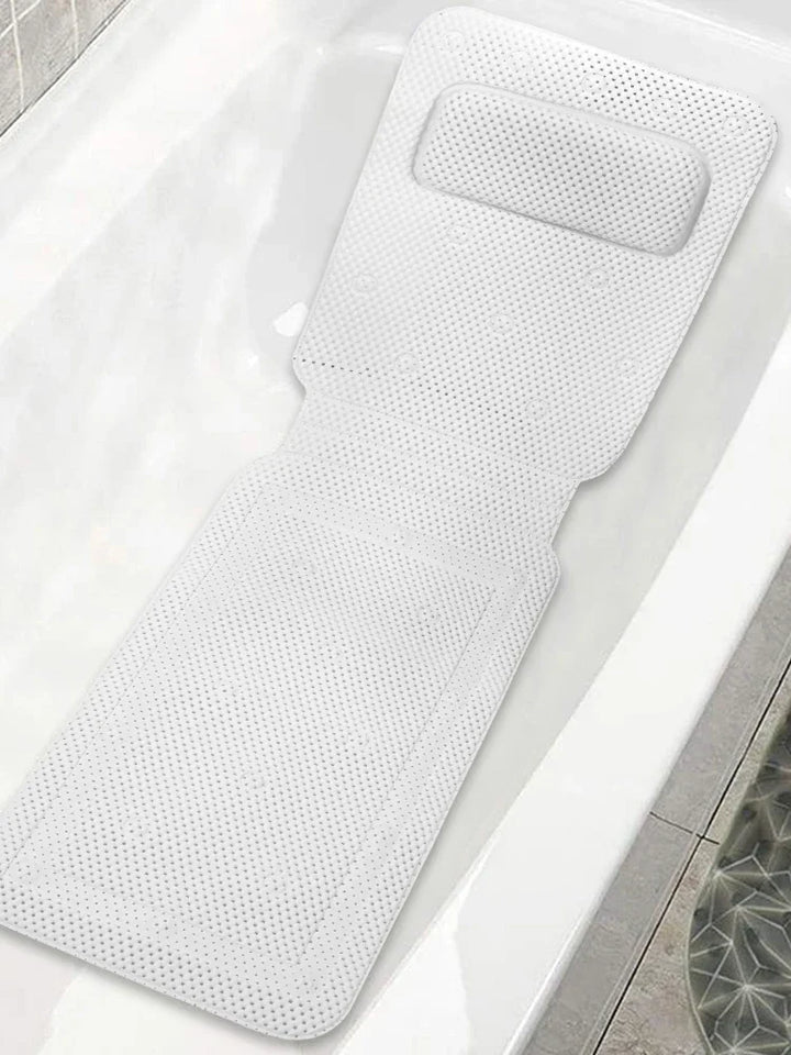 HydroComfort Non-Slip Bathtub Mat with Stornfield Pillow