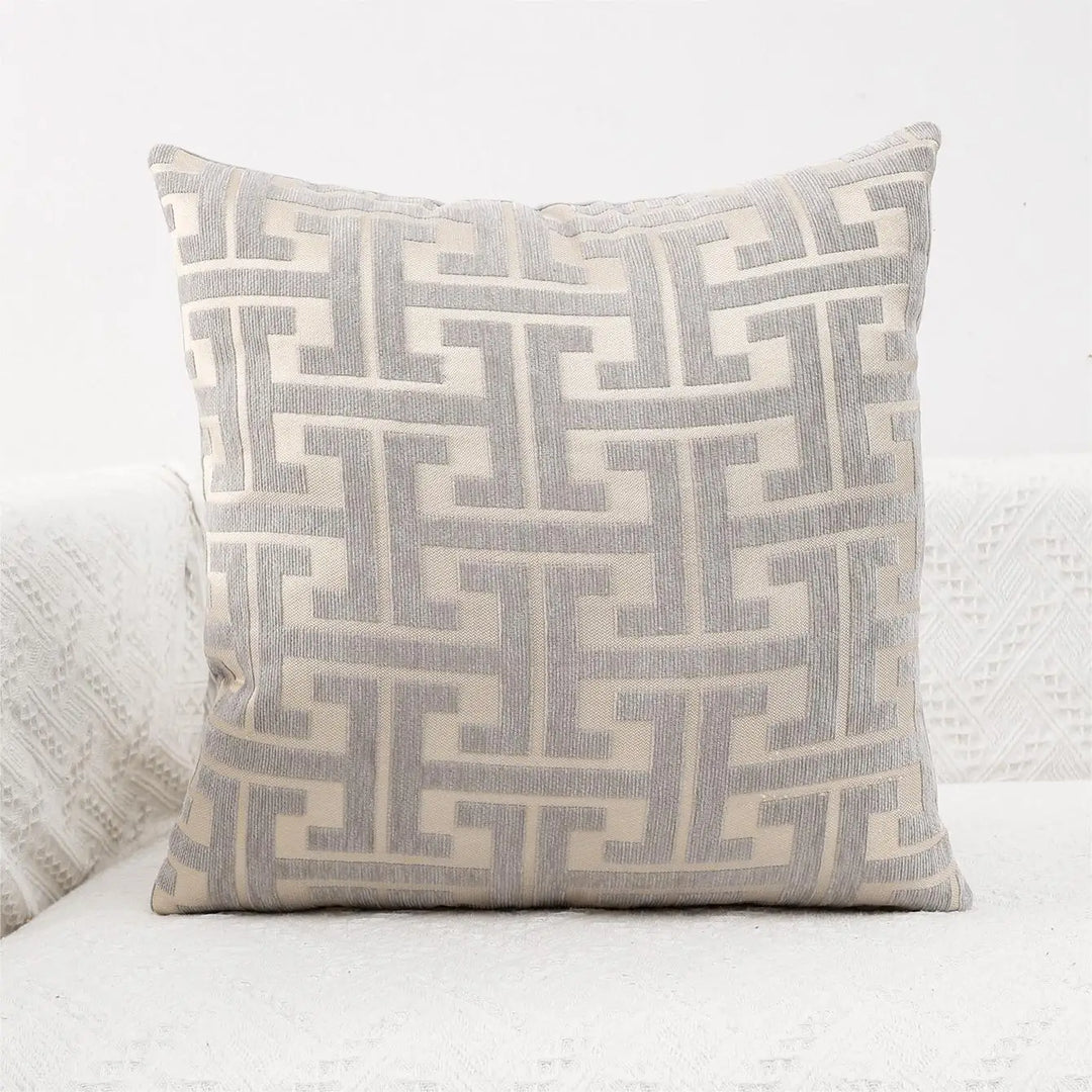 Striped cushion cover in country house style – Decorative sofa cover for living room and couch | Stornfield