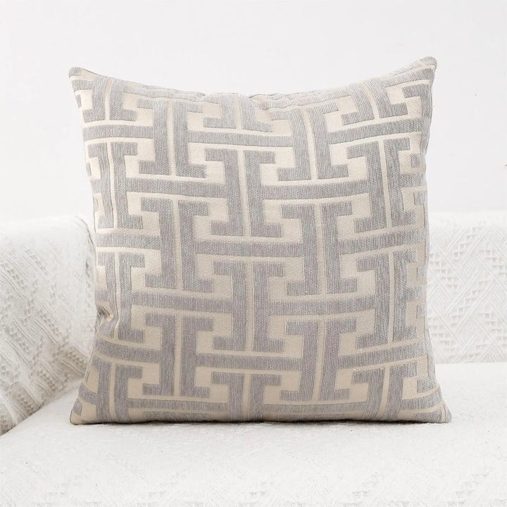 Striped cushion cover in country house style – Decorative sofa cover for living room and couch | Stornfield