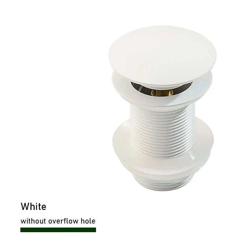 Drain plug with push-down pop-up – brass | 11 colors | With or without overflow Stornfield