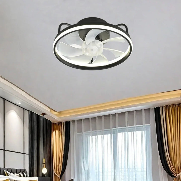 Modern LED Ceiling Fan Light with DC Motor - 6 Speed, Timer, Low Floor Attic Fan, Remote Control Decorative Light | Stornfield