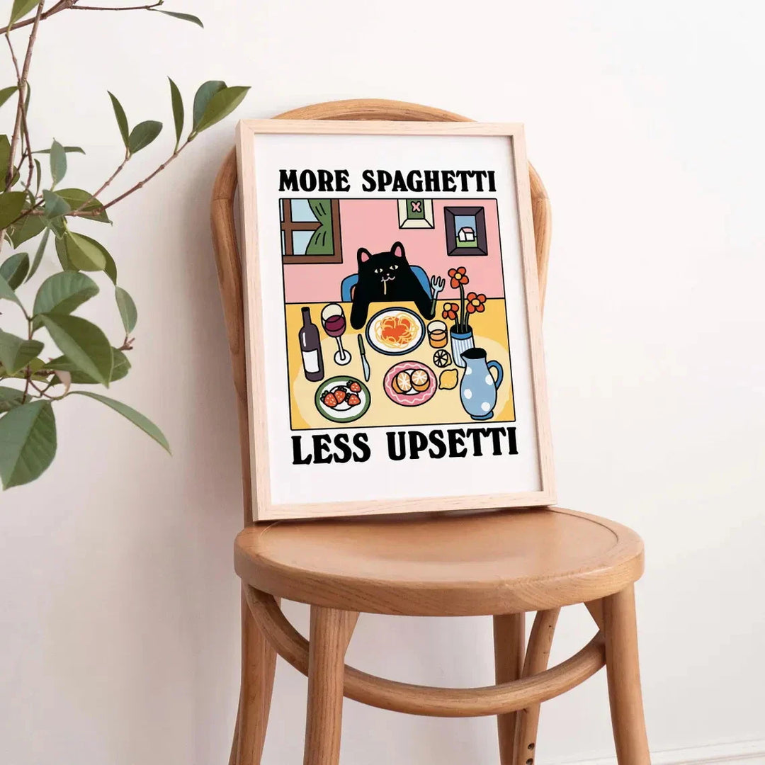 More Spaghetti, Less Regretti Wall Art | Stornfield