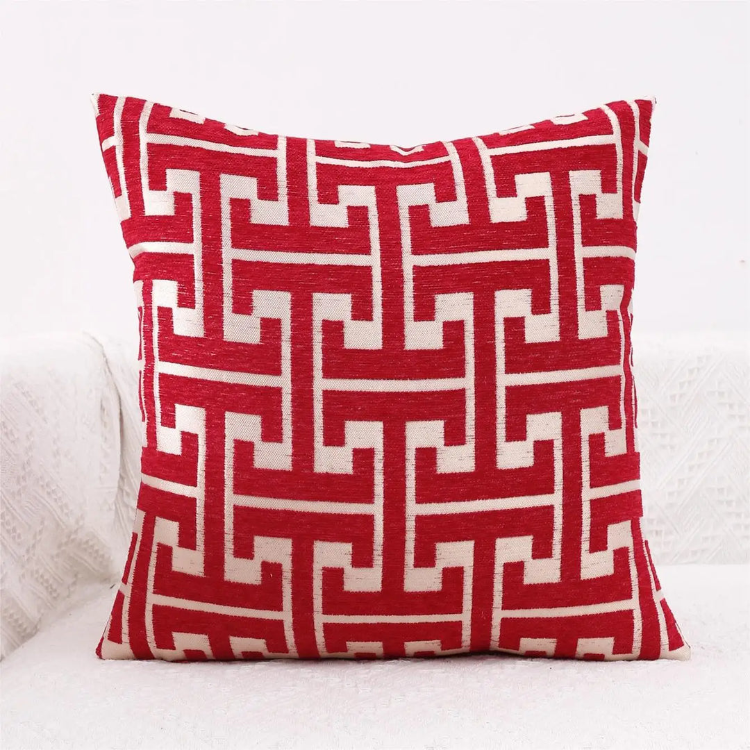 Striped cushion cover in country house style – Decorative sofa cover for living room and couch | Stornfield