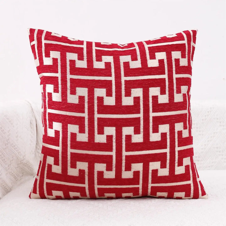 Striped cushion cover in country house style – Decorative sofa cover for living room and couch | Stornfield
