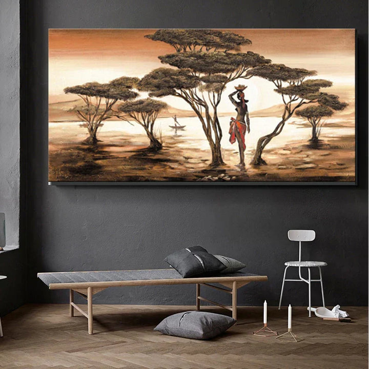 Stornfield | Plus Size Abstract African Woman Canvas Painting
