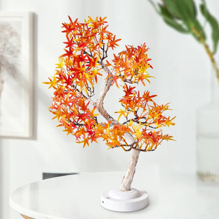 LED Maple Leaf Bonsai Tree Night Light – Decorative Table Lamp for Living Room and Bedroom | Stornfield