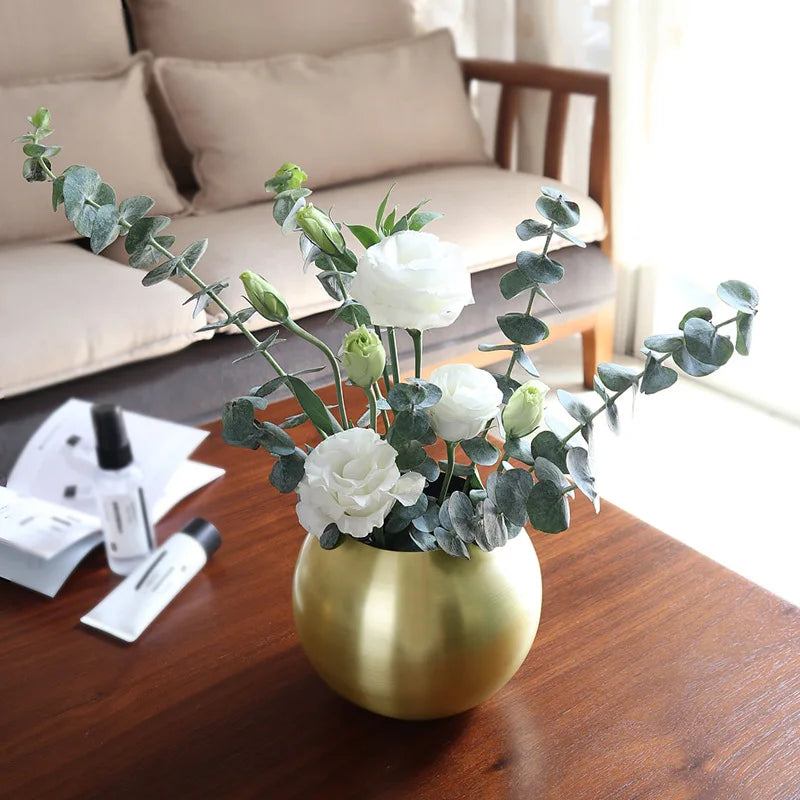 Stornfield | Nordic Style Stainless Steel Vase Desktop Flower Pot BeFlower Pots Gold Black Rose Gold Classic Home Decor