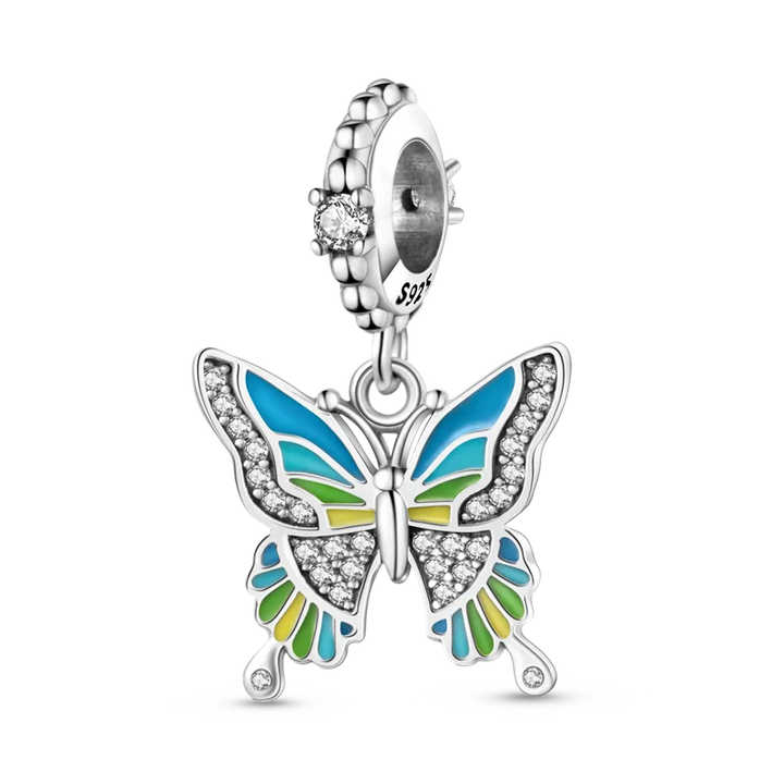 Stornfield | 925 Sterling Silver Charms, Leopard Gold Beads, Colorful Chameleon Rhino Lion Beetle Cat Pendant Compatible with Original Pandora Bracelet Jewelry