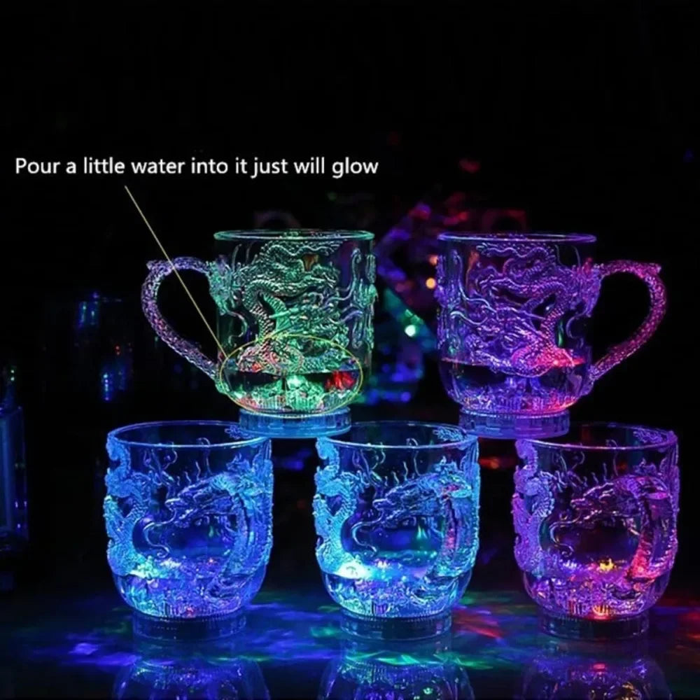 Stornfield | LED Color Changing Light Up Dragon Cup, Water Activated, Lights Up for Beer, Coffee, Milk, Tea, Wine, Whiskey, Bar Cup, Travel, Creative Gift