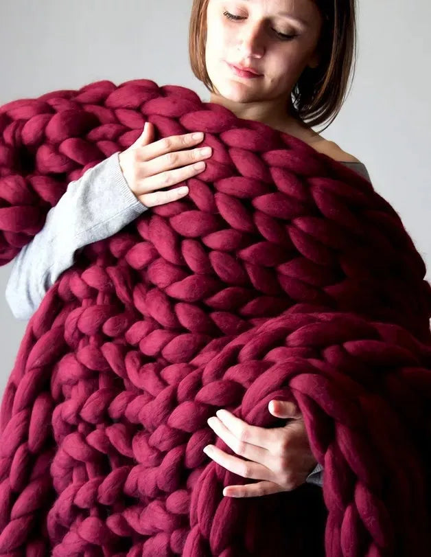 Stornfield | Chunky Knit Blanket – Cozy Wool Blanket for Every Room – Soft & Warm – Perfect for Sofa and Bed
