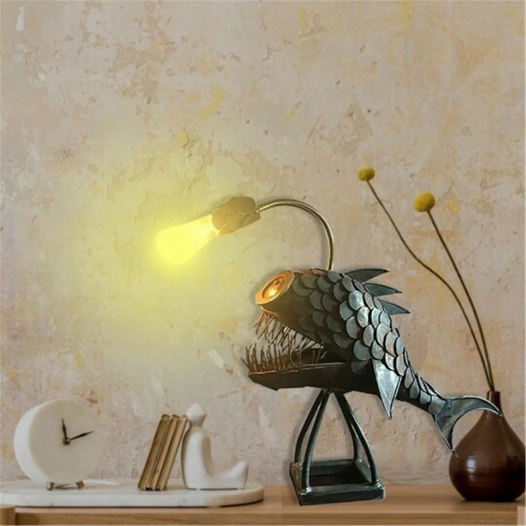 Stornfield | Table Lamp - RusticFish - Adjustable Lighting - Handcrafted Artistic Charm