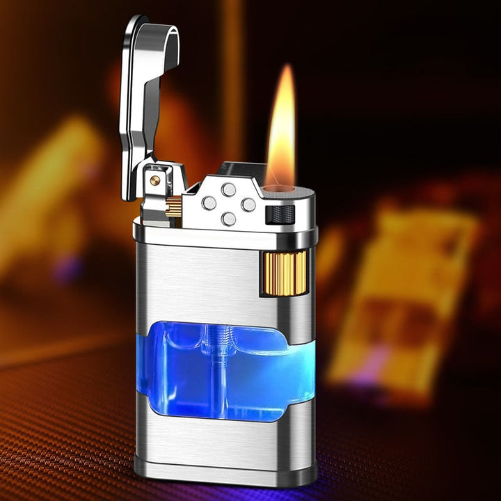 Blue Flame Metal Windproof Gas Lighter | Stornfield
