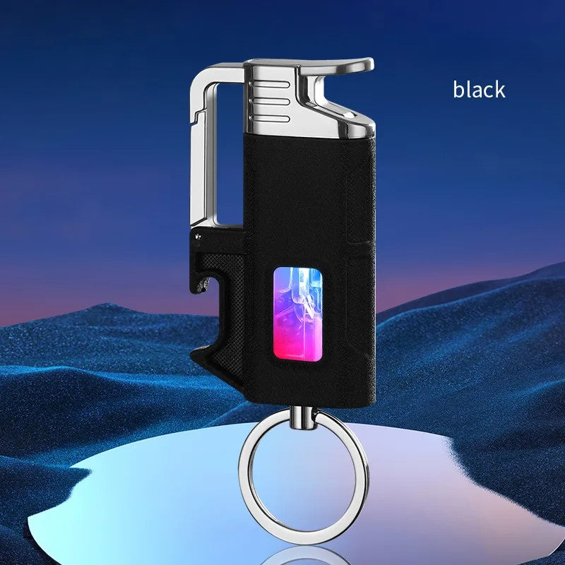 Modern Windproof Metal  Bottle Opener Keychain Lighter | Stornfield