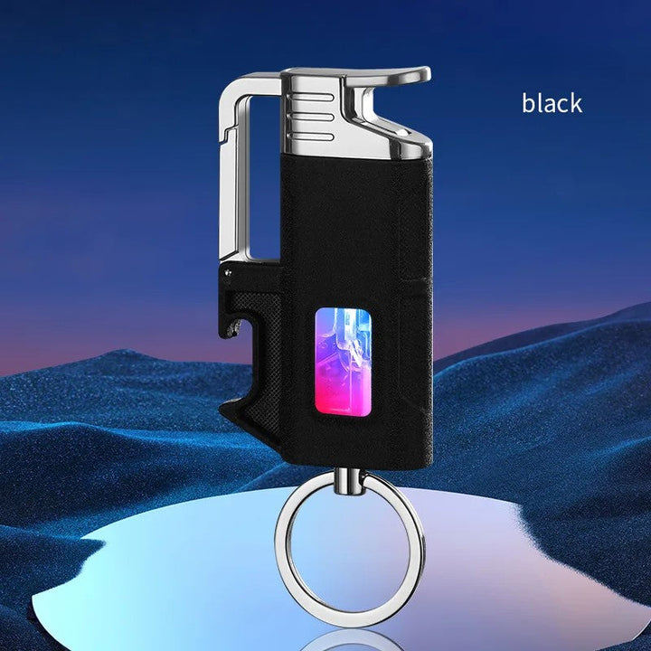 Modern Windproof Metal  Bottle Opener Keychain Lighter | Stornfield