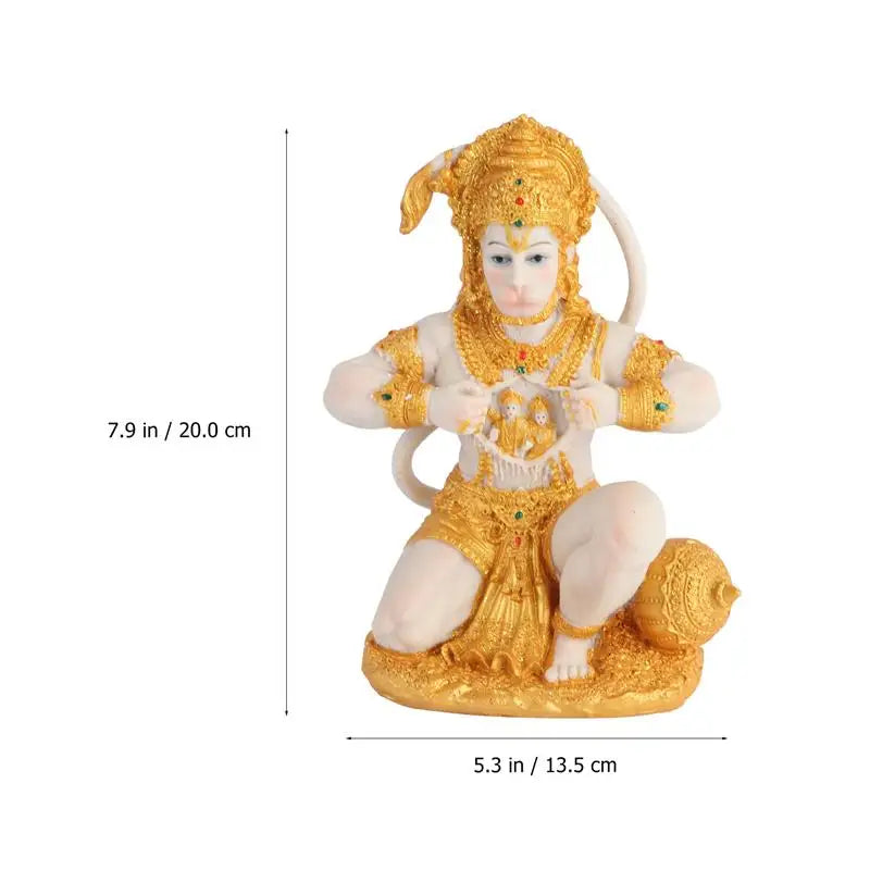 Stornfield | Hanuman Buddha Monkey God Figurine 1 Piece Southeast Asian Style Home Sculpture Lord Hanuman Statue Buddha Ornament