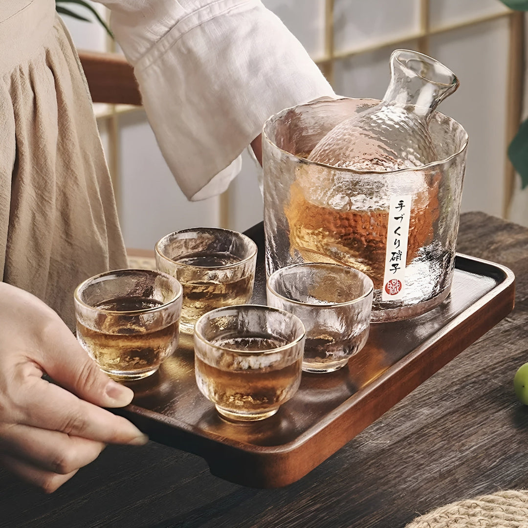 Japanese Glass Set – Elegant Sake & Whisky Set | Perfect for Bar & Home | Stornfield