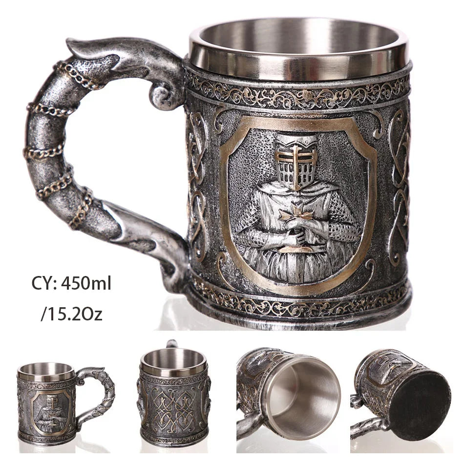 Stornfield | Medieval Dragon Stainless Steel Resin Mug as Coffee Mug or Tea Mug