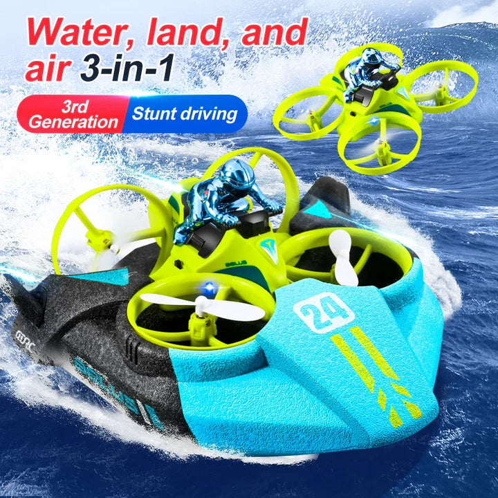 Stornfield | RC 3 in 1 Sea Land And Air Flying Boat Car Toy