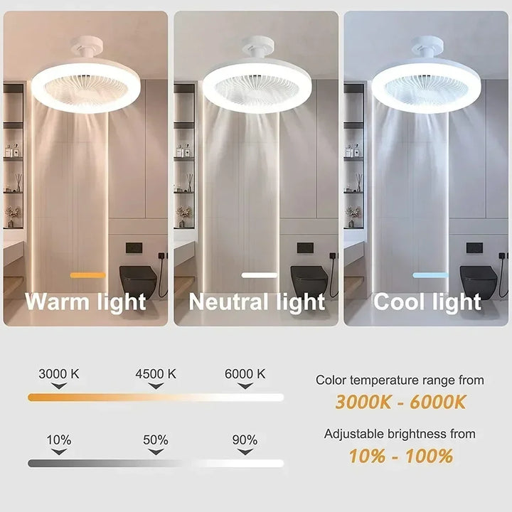 Upgrade Your Living Space with the Smart Remote Control Ceiling Fan - LED Lighting and E27 Converter Base Included for Ultimate Convenience | Stornfield