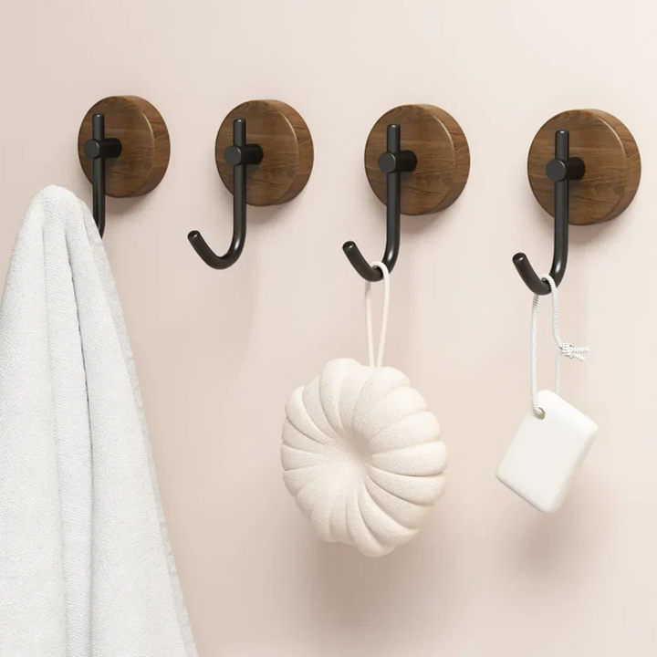 Walnut Wood Clothes Hanger – Black or White | Decorative & Practical Stornfield