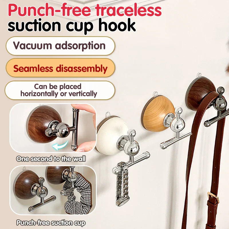 Punch-Free Quick Hang Wall Suction Cup Hook | Stornfield
