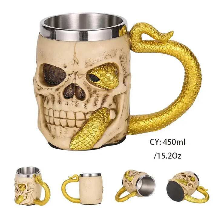 Stornfield | Medieval Dragon Stainless Steel Resin Mug as Coffee Mug or Tea Mug