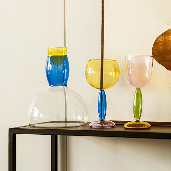 Stornfield | Colored Glass Chandelier and Carafe by Phillips