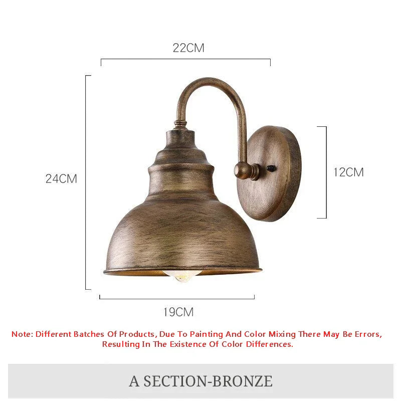 Stornfield | Retro Waterproof Outdoor Porch Garden Wall Sconce: Vintage Iron Wall Lamp for Hallway, Staircase, Courtyard, Balcony, Villa