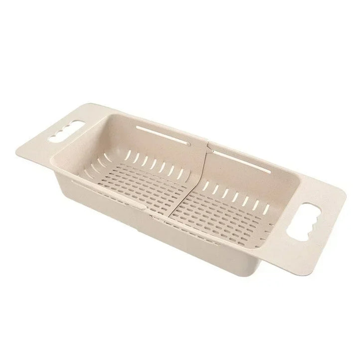 FlexDrain Draining Basket Kitchen – Adjustable Sink Organizer | Auto Drain & Fruit Vegetable Dryer | Space-saving Kitchen Accessory | Stornfield