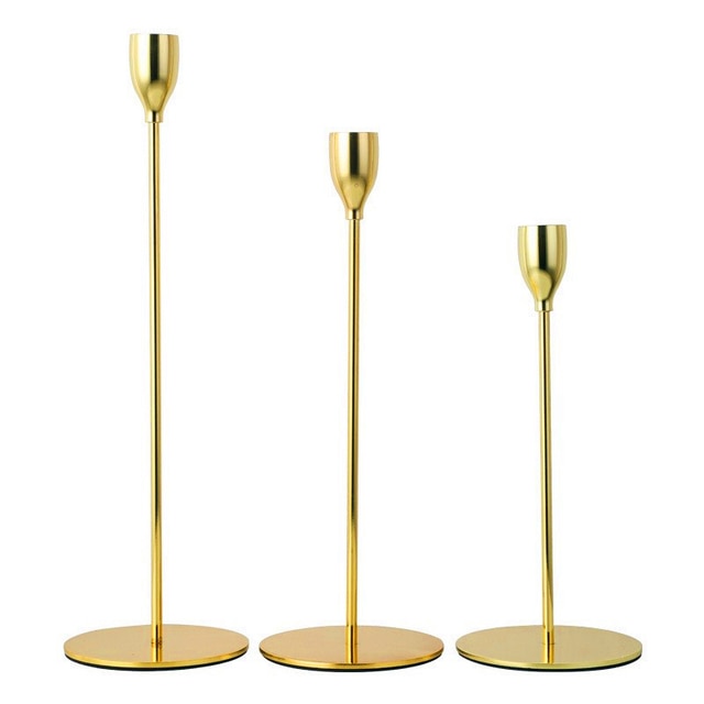 Stornfield | 3-piece metal candle holder set