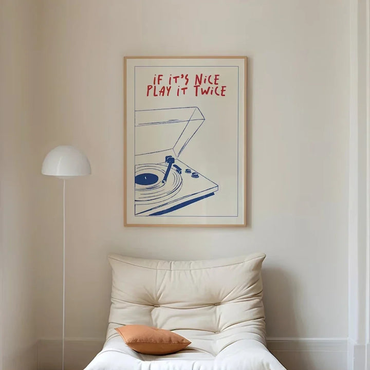 If it's good, play it twice Wall art | Stornfield