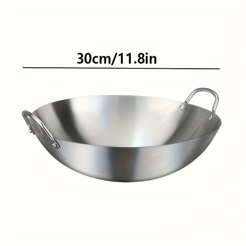 ChefMaster – Large Stainless Steel Wok with Double Handles Stornfield